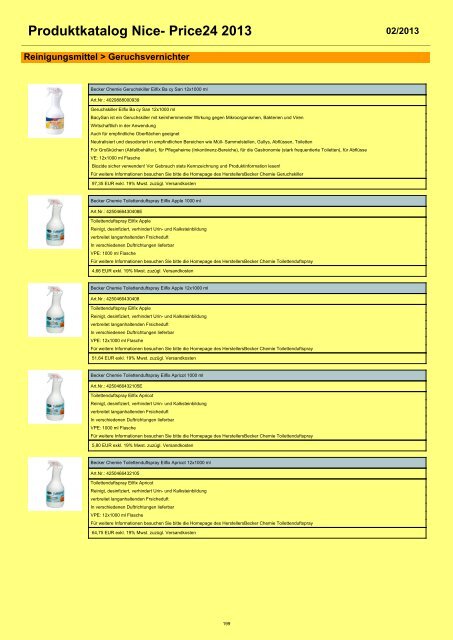 Produktkatalog Nice- Price24 2013 - Reinigungsmittelcenter.com