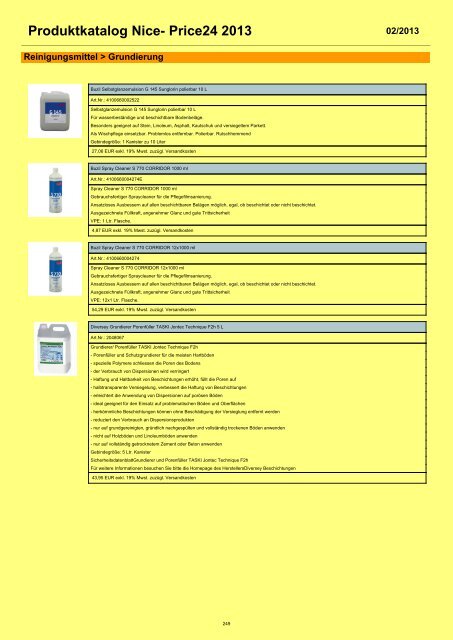 Produktkatalog Nice- Price24 2013 - Reinigungsmittelcenter.com