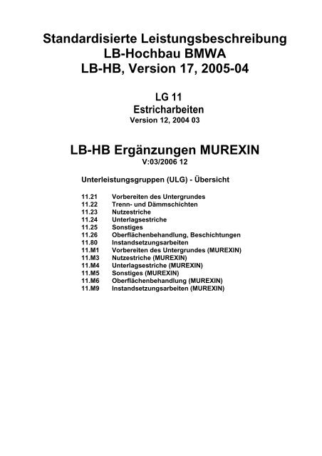 LB-HB Ergänzungen MUREXIN