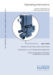 Operating Instructions - Bürkert Fluid Control Systems