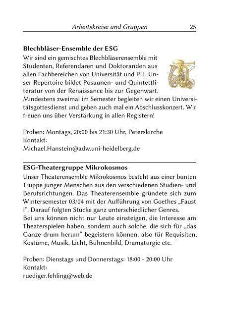 Semesterprogramm Sommersemester 2013 - Evangelische ...