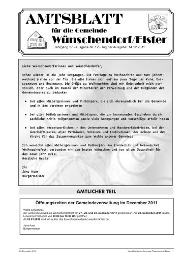 Dezember - Wünschendorf/Elster