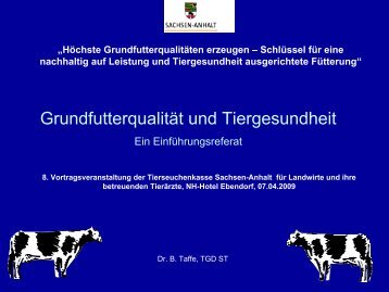 Dr. B. Taffe - Tiergesundheitsdienst Sachsen-Anhalt