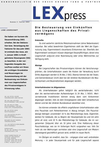 PDF-Download (21 kb) - Voser Rechtsanwälte