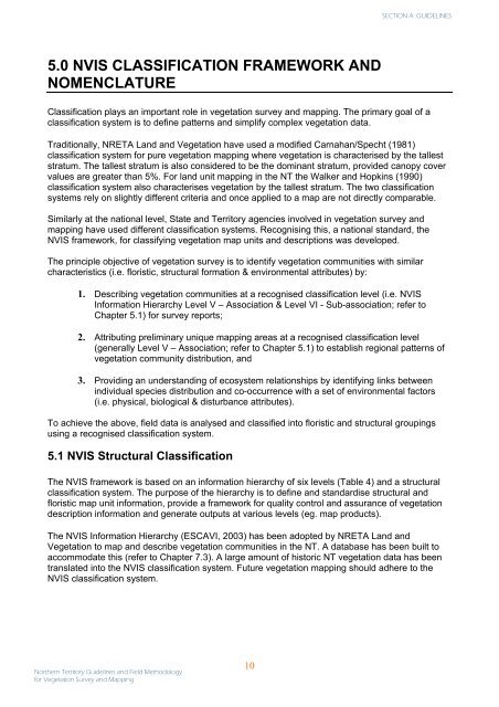 Guidelines and Field Methodology for Vegetation Survey and Mapping