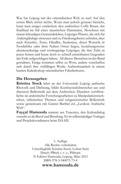 Orientalisches Leipzig - Edition Hamouda