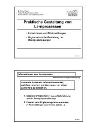 Instruktionen und Rückmeldungen - Heinrich-Heine-Universität ...