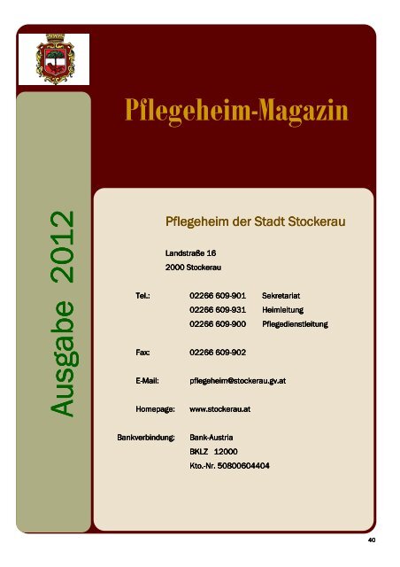 Pflegeheim-Magazin 2011 (3,79 MB) - .PDF - Stockerau