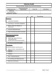 Internes Audit Thrombozytenkonzentrat (2009) - Transfusionspraxis