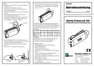 Betriebsanleitung - OERTLI Werkzeuge AG