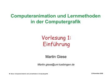 Vorlesung 1: Einführung