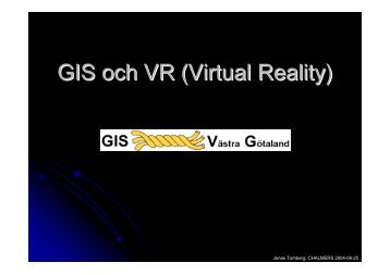 Visualisering och analys i 2/3 dimensioner