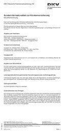 DKV Rahmen- und Tarifbedingungen (PDF) - Zahnversicherungs ...