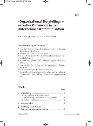 Organizational Storytelling - Symbiosis