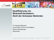 Qualifizierung von Wirkstoff-Herstellern: Sicht der Schweizer Behörden