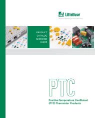 Positive Temperature Coefficient (PTC) Thermistor Products - Littelfuse