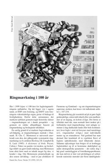 Ringmærkning i 100 år -- Kaj Kampp - Dansk Ornitologisk Forening