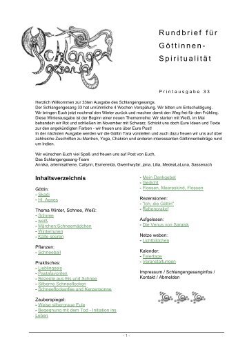 PDF-Ausgabe - Schlangengesang