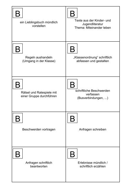 Planungsmaterial - Inhaltskarten - Gemeinsam lernen