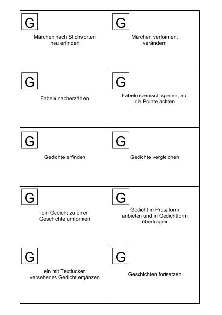 Planungsmaterial - Inhaltskarten - Gemeinsam lernen