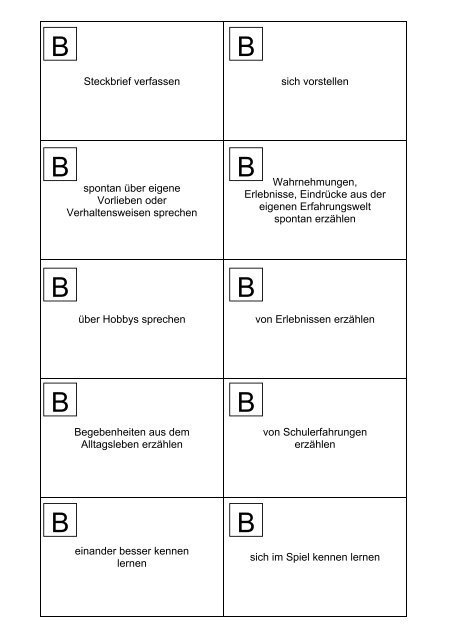 Planungsmaterial - Inhaltskarten - Gemeinsam lernen