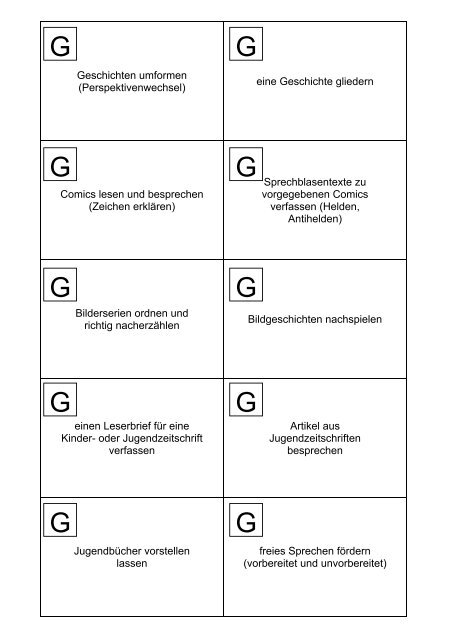 Planungsmaterial - Inhaltskarten - Gemeinsam lernen