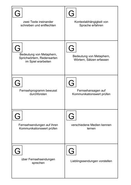 Planungsmaterial - Inhaltskarten - Gemeinsam lernen