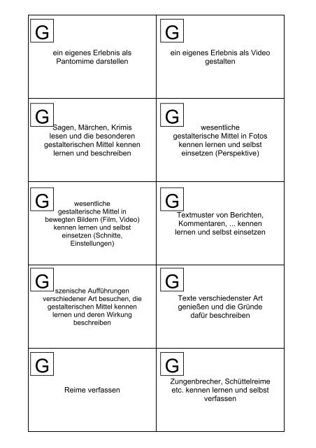 Planungsmaterial - Inhaltskarten - Gemeinsam lernen