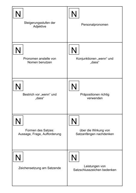 Planungsmaterial - Inhaltskarten - Gemeinsam lernen