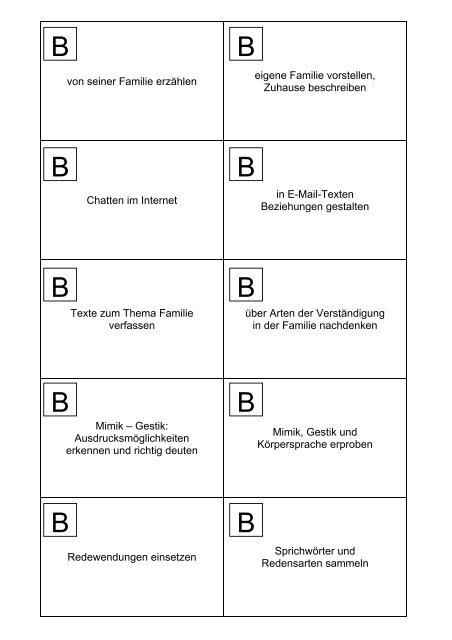 Planungsmaterial - Inhaltskarten - Gemeinsam lernen