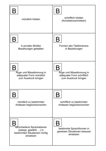 Planungsmaterial - Inhaltskarten - Gemeinsam lernen