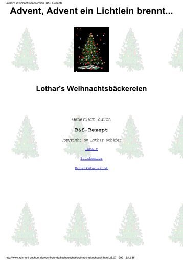 Lothar's Weihnachtsbäckereien (B&S-Rezept)