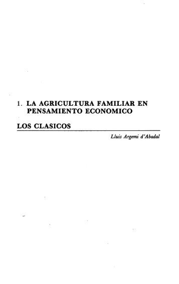 1. LA AGRICULTURA FAMILIAR EN PENSAMIENTO ECONOMICO ...