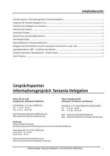 Medienmappe Tanzania-Delegation - das ejw-mühlacker-wiki