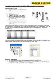 Instruktion vid driftsttning av Pluto Skerhets PLC ... - Jokab Safety