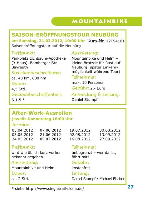 Programm Frühjahr 2012 Master - Alpenverein Bayreuth