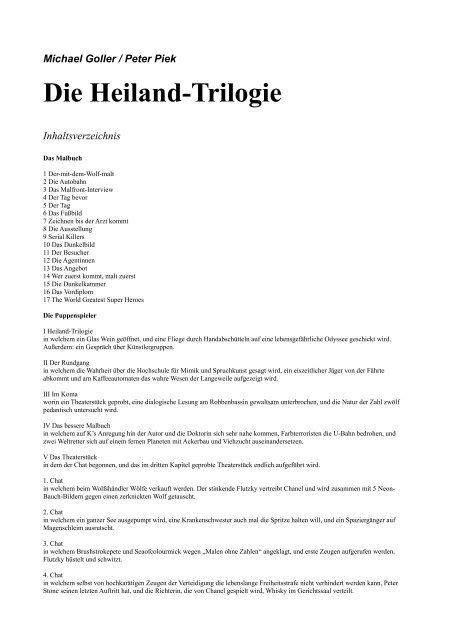 Die Heiland-Trilogie - Peter Piek