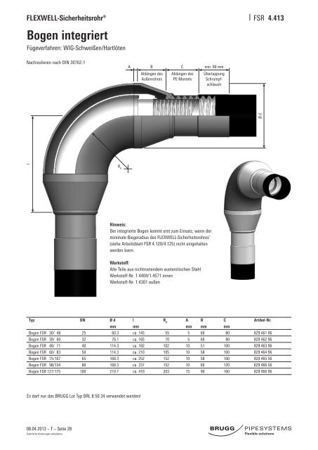 FSR Technik - Brugg Rohrsystem AG