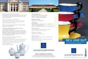 NEU UND GUT Folder - Augarten Porzellan