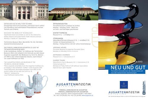 NEU UND GUT Folder - Augarten Porzellan