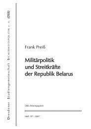 Militärpolitik und Streitkräfte der Republik Belarus - DSS