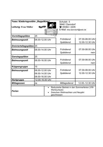 Betreuungsplan 2013