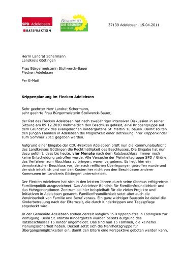 Offener Brief an Landrat und Bürgermeisterin - SPD-Ortsverein ...