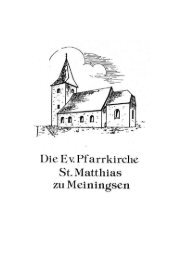 Die Ev. Pfarrkirche St. Matthias zu Meiningsen