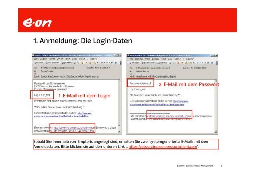 Emptoris – Trainingsmaterial Lieferanten für die ... - E.ON Netz GmbH