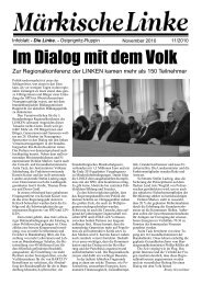 Im Dialog mit dem Volk - DIE LINKE. Ostprignitz-Ruppin