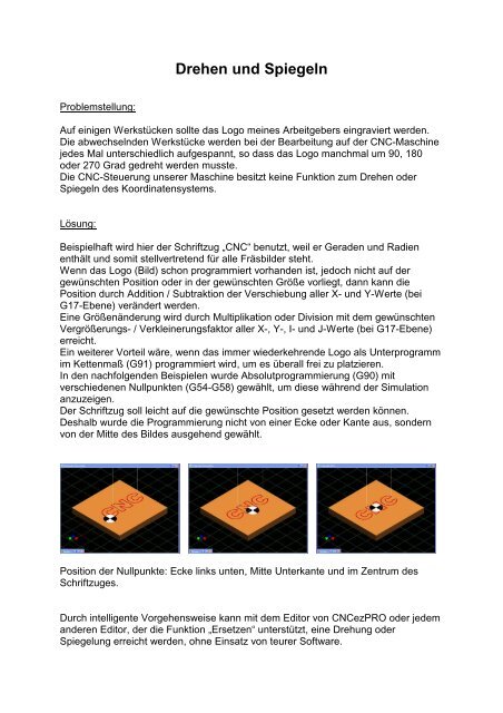 Drehen Und Spiegeln Pdf Cnc Technik