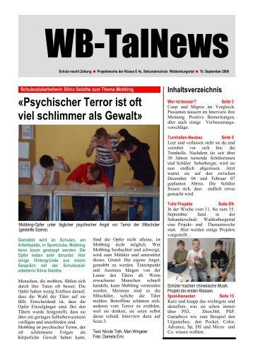 Sekundarschule Waldenburgertal - Basler Zeitung