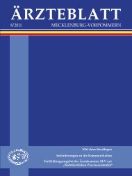 Ärzteblatt August 2011 - Ärztekammer Mecklenburg-Vorpommern