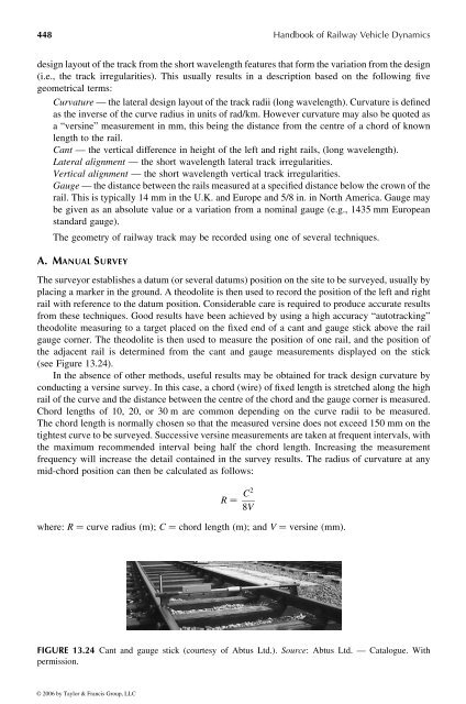 Handbook of Railway Vehicle Dynamics